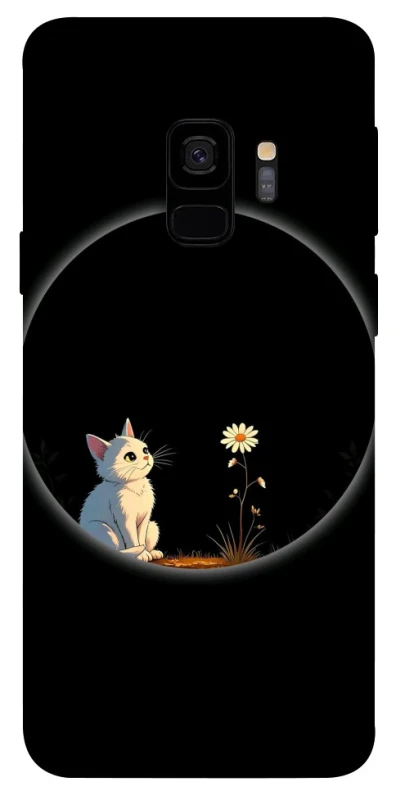 Чохол на Samsung Galaxy S9 Cat and flower фото 1 з 1