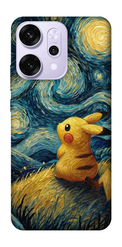 Чохол на Oppo Reno 14 Pro Pikachu and Van Gogh фото 1 з 1