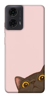 Чехол на Motorola Moto G04 Peeping cat фото 1 Чехол на Motorola Moto G04 Peeping cat фото 1 из 1