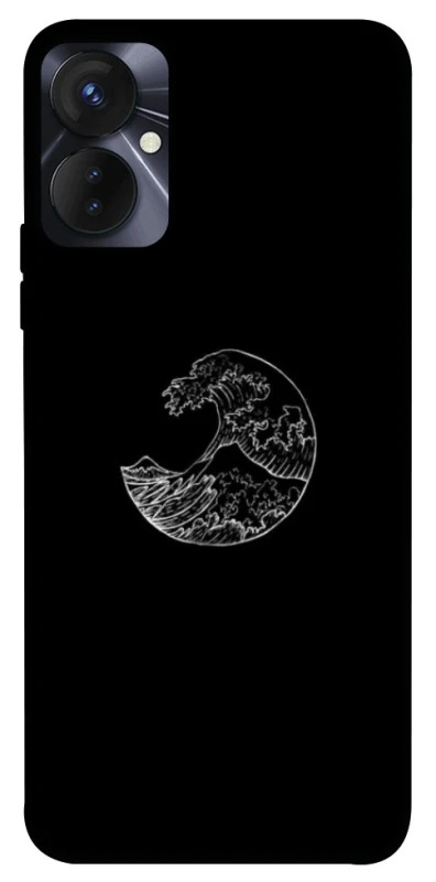 Чехол на TECNO Spark 9 Pro Black tsunami фото 1 из 1
