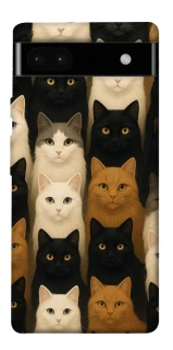 Чохол на Google Pixel 6a Colorful Cat Collage фото 1 Чохол на Google Pixel 6a Colorful Cat Collage фото 1 з 1