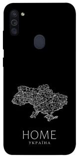 Чохол на Samsung Galaxy M11 Ukraine black map фото 1 з 1