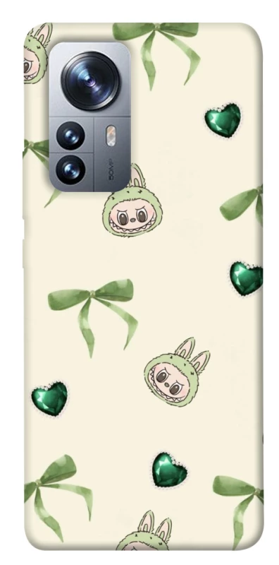 Чохол на Xiaomi 12 / 12X Labubu Green Heart фото 1 з 1