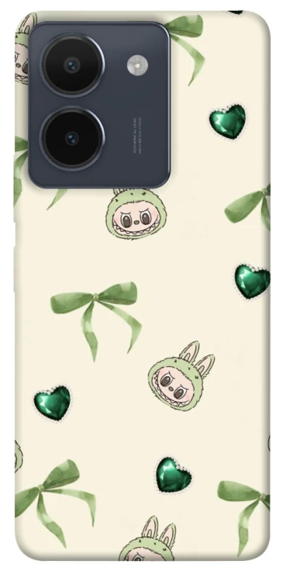 Чохол на Vivo Y36 Labubu Green Heart фото 1 з 1