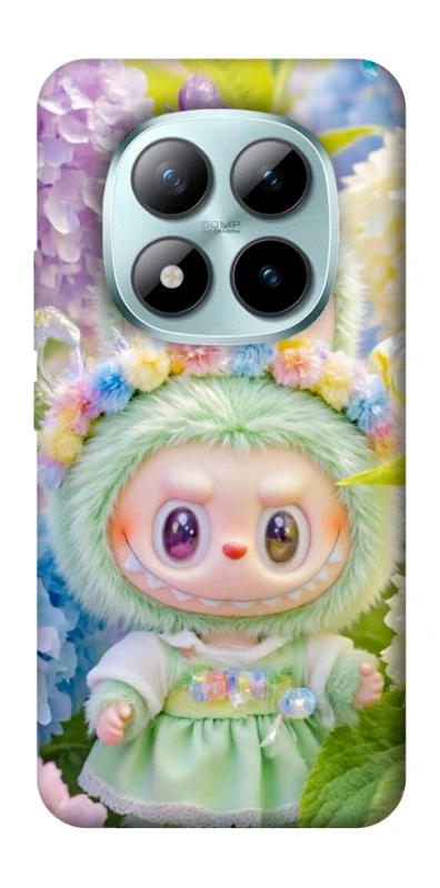 Чохол на Xiaomi Redmi Note 15 Pro+ 5G Labubu & Flowers ver.2 фото 1 з 1