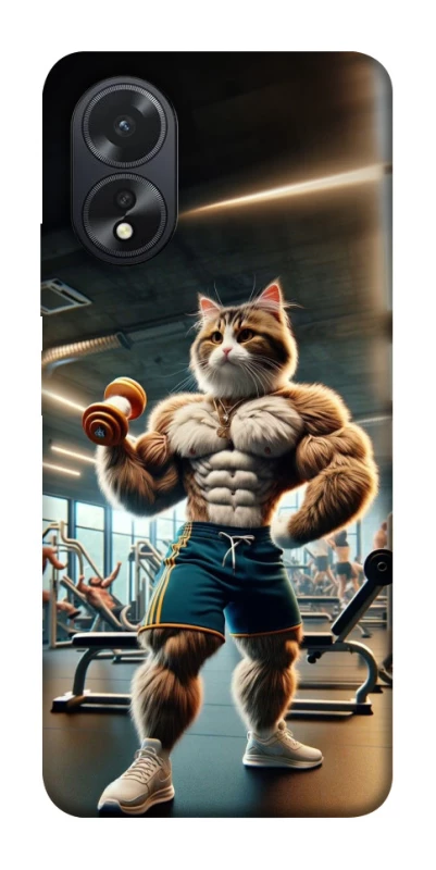 Чехол на Oppo A38 Качок кот фото 1 из 1