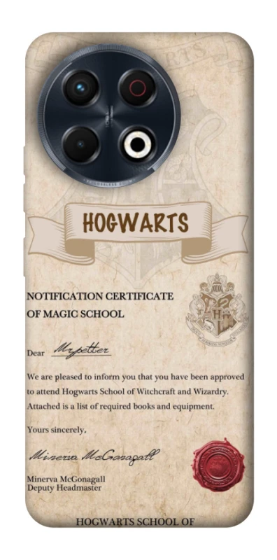 Чехол на TECNO Spark 30 Pro (KL7) The Hogwarts acceptance letter фото 1 из 1