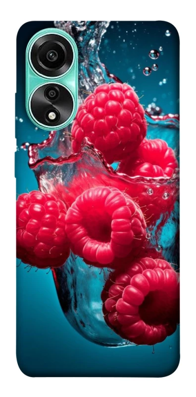 Чохол на Oppo A78 4G Малинка у воді фото 1 з 1
