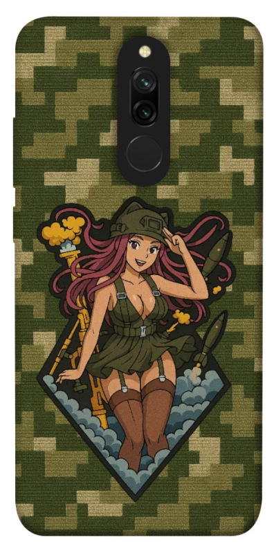 Чохол на Xiaomi Redmi 8 Military Waifu фото 1 з 1