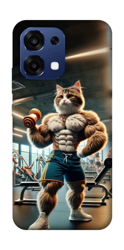 Чехол на Oppo A6 Pro 4G/5G Качок кот фото 1 из 2