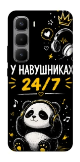 Чехол на Infinix Hot 60 Pro+ У навушниках 24/7 фото 1 из 1