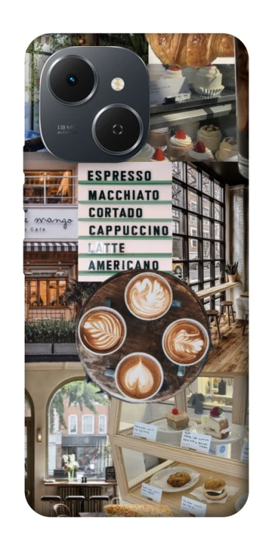 Чехол на TECNO Spark 40C Coffee collage ver.5 фото 1 из 1