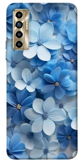 Чохол на TECNO Camon 17P Сині квіти фото 1 з 1