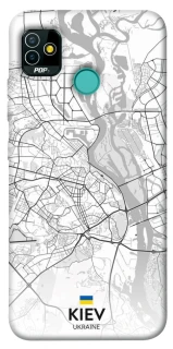 Чохол на TECNO POP 5 Kiev white map фото 1 з 1