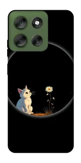 Чехол на Motorola Moto G56 5G Cat and flower фото 1 из 1
