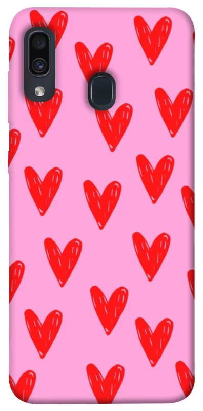Чохол на Samsung Galaxy A20 / A30 Red hearts 2 фото 1 з 1