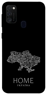 Чехол на Samsung Galaxy M21 Ukraine black map фото 1 из 1