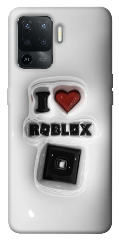Чохол на Oppo Reno 5 Lite I love Roblox фото 1 з 1