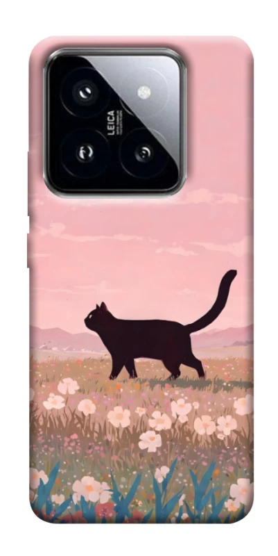 Чехол на Xiaomi 14 Pro cat on a field фото 1 из 1