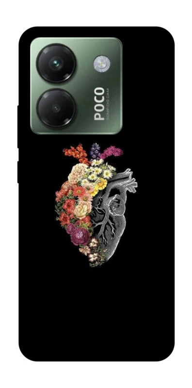 Чохол на Xiaomi Poco M7 pro 5G Heart with flowers фото 1 з 1