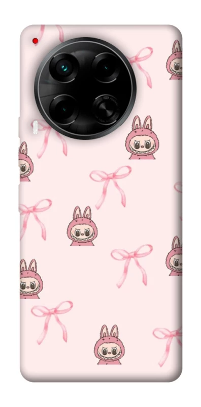 Чехол на TECNO Camon 30 (CL6) Pink bows and Labubus фото 1 из 1