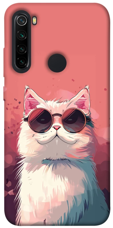 Чехол на Xiaomi Redmi Note 8 Сat with glasses фото 1 из 1