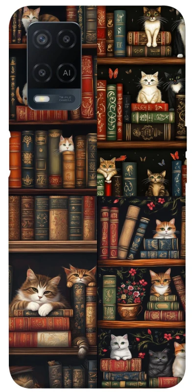 Чохол на Oppo A54 4G Cats & Books фото 1 з 1