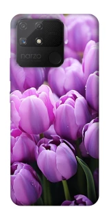Чехол на Realme Narzo 50A Фиолетовые тюльпаны фото 1 из 1