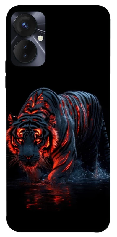 Чехол на TECNO Spark 9 Pro (KH7n) fire tiger фото 1 из 1