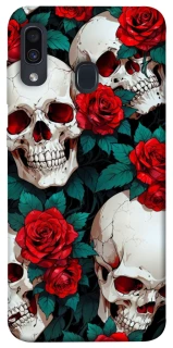 Чехол на Samsung Galaxy A20 / A30 skull and rose фото 1 из 1