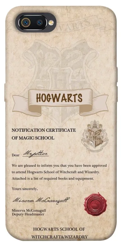 Чохол на Realme C2 The Hogwarts acceptance letter фото 1 з 1