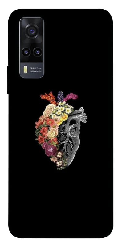 Чохол на Vivo Y31 Heart with flowers фото 1 з 1