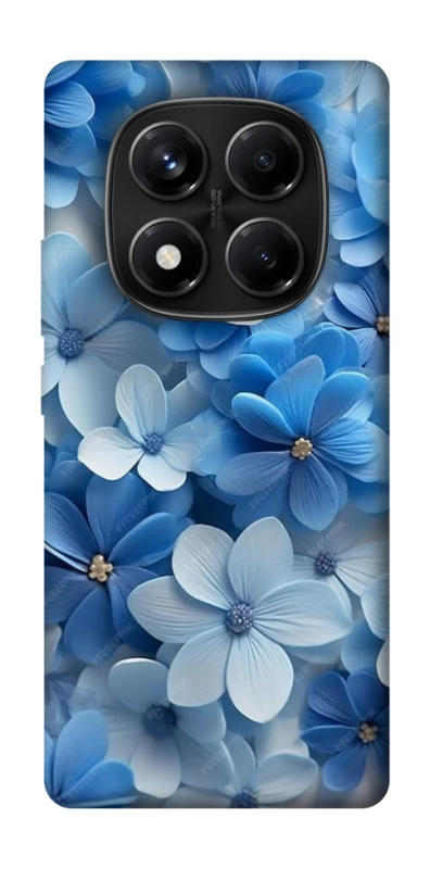 Чехол на Xiaomi Redmi Note 14 Pro 4G Синие цветы фото 1 из 1
