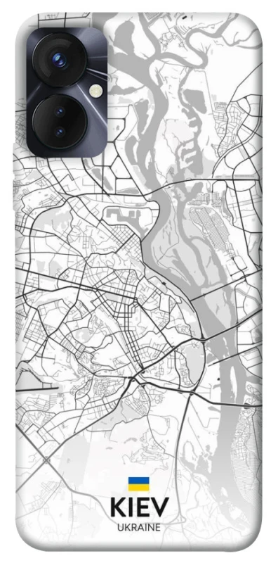 Чохол на TECNO Spark 9 Pro (KH7n) Kiev white map фото 1 з 1