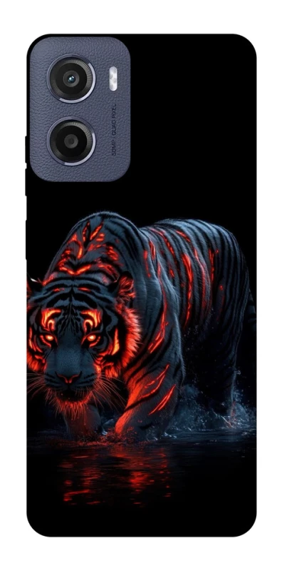 Чехол на Motorola Moto E15 fire tiger фото 1 из 1