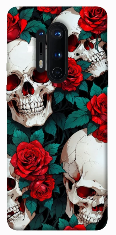 Чохол на OnePlus 8 Pro skull and rose фото 1 з 1
