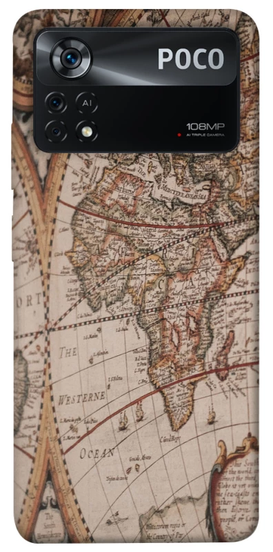 Чехол на Xiaomi Poco X4 Pro 5G Карта путешествий фото 1 из 1