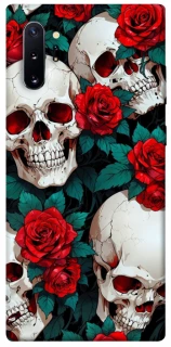 Чохол на Samsung Galaxy Note 10 Plus skull and rose фото 1 з 1