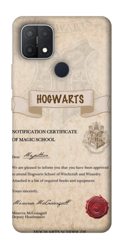 Чехол на Oppo A15s / A15 The Hogwarts acceptance letter фото 1 из 1