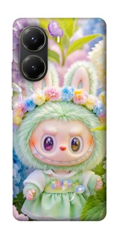 Чохол на Xiaomi Poco X6 Pro Labubu & Flowers ver.2 фото 1 з 1