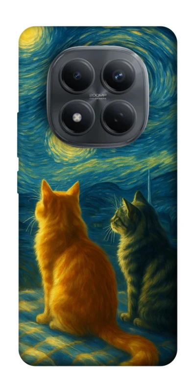 Чохол на Xiaomi Redmi Note 15 Pro 4G Cats under the stars фото 1 з 1