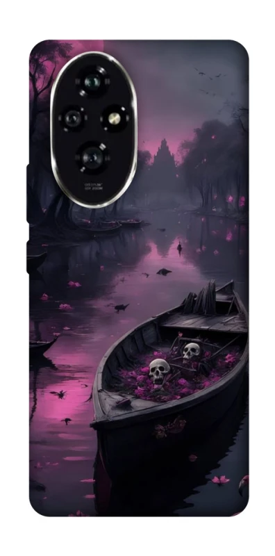 Чехол на Honor 200 Boat and flamingo фото 1 из 1