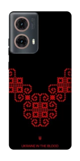 Чохол на Motorola Moto G85 Чорно-червона вишиванка фото 1 з 1