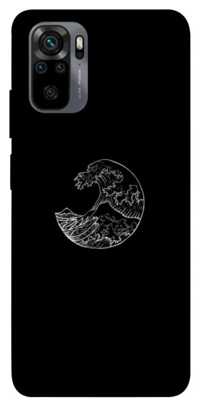 Чехол на Xiaomi Redmi Note 10 / Note 10s Black tsunami фото 1 из 1