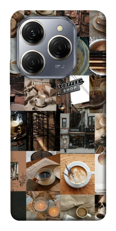 Чохол на TECNO Spark 20 Pro Coffee collage ver.3 фото 1 з 1