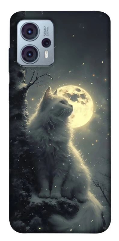 Чохол на Motorola Moto G23 Кіт під місяцем фото 1 з 1