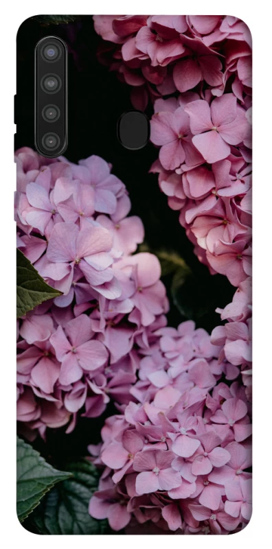 Чохол на Samsung Galaxy A21 Рожеві гартензії фото 1 з 1