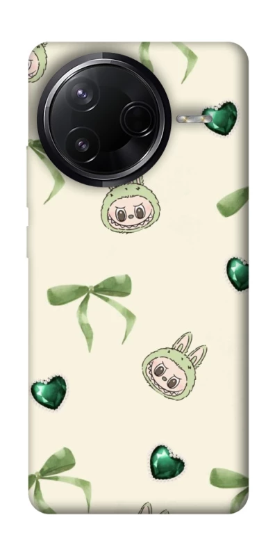 Чохол на Infinix Note 50 Pro Labubu Green Heart фото 1 з 1