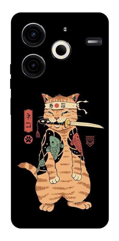 Чохол на TECNO Pova 6 Neo (LI6) Кіт-самурай фото 1 з 1