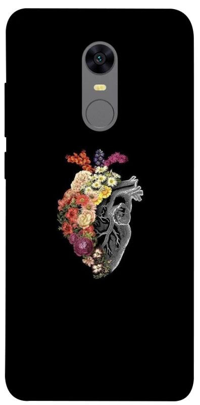Чохол на Xiaomi Redmi 5 Plus / Redmi Note 5 (Single Camera) Heart with flowers фото 1 з 1